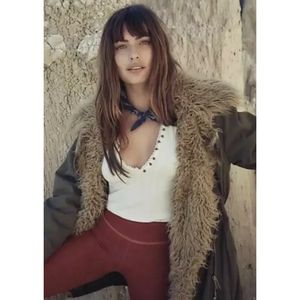 Free People Fur Lined Extreme Moto Parka / Olive